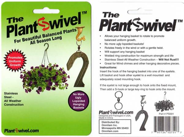 Hanging Basket Plant Swivel Hook Hanger Plantswivel 2pk  